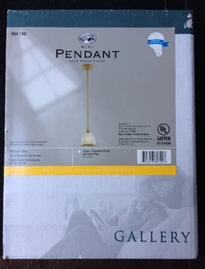 NEW Hampton Bay Mini Pendant Aged Brass Finish Frosted Model 494 140 Gallery. - Picture 1 of 2