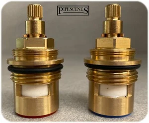 3/4" Bath Tap CL11 / B6 Ceramic Disc Tap Cartridge Valves 24 Spline x 7.7mm PAIR - Picture 1 of 4