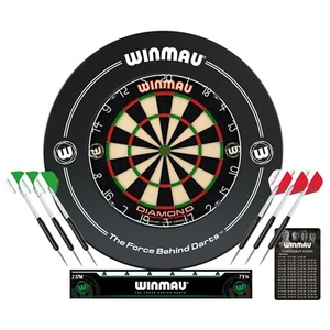 Winmau Professional Diamond Plus Dartboard and Surround Set with Darts and Oche - Picture 1 of 6