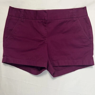 Pantalones cortos para mujer J.Crew CHINO cintura 32" 100 % algodón rojo violeta tiro medio Foto 1 de 4