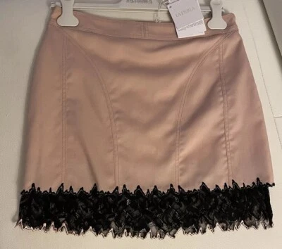 Falda Rubor Seda/Lana Virgen Alta Costura Italiana Talla 6 $965 LA PERLA NUEVA CON ETIQUETAS Foto 1 de 4