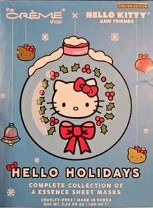 HELLO KITTY & FRIENDS HELLO HOLIDAYS EDIZIONE LIMITATA DI 4 MASCHERE IN FOGLIO ESSENZA. Nuovo con scatola - Foto 1 di 5
