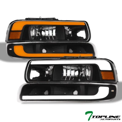 TLAPS For 99-02 Silverado/Tahoe Switchback Sequential LED Headlights 4p - Black - Image 1 of 4