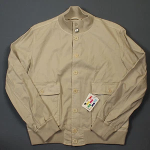 NWT VALSTAR cotton A1 jacket size 52 / L / Large sand beige bombers pilot coat - Imagen 1 de 14