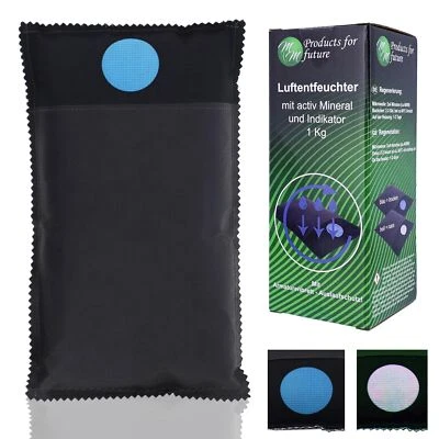 MM PRODUCTS FOR FUTURE Luftentfeuchter Kissen 1000g mit Indikator Wiederverwendbar PKW Caravan Auto Bad