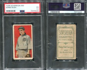 T206 Donie Bush ~~ PSA 1.5 ~~ Sovereign 350 back SHARP