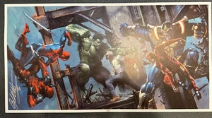 GABRIELE DELL'OTTO LITHOGRAPHIE WOLVERINE, HULK LUCCA 2024 SIGNIERT 42X77 CM - Bild 1 von 1