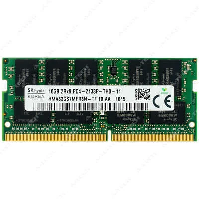 Hynix 16GB DDR4 2133 MHz PC4-17000 ECC SODIMM NAS Memory RAM (HMA82GS7MFR8N-TF) - Image 1 of 2