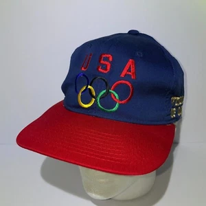 Olympics Snapback Hat Vintage Blue Team USA Olympic Cap - Picture 1 of 8