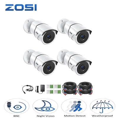 Cámara de seguridad adicional ZOSI 1080P HD CCTV resistente a la intemperie 100 pies visión nocturna Foto 1 de 4