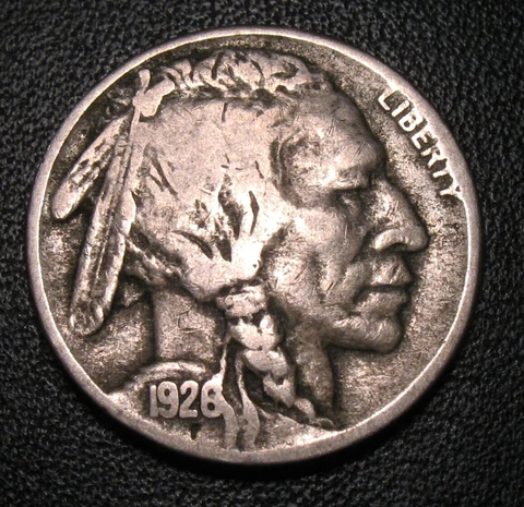Old US Coins 1926 S Keydate 5C Buffalo Five Cents Nickel Cover
