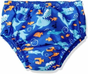 Swim Time Boys' Reusable Swim Diaper UPF 50+ with Side Snaps, Blue, Small 3-6M - Picture 1 of 1