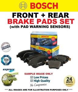 FRONT + REAR Axle BRAKE PADS + SENSORS SET for BMW 4 Cabriolet 428 i 2013->on