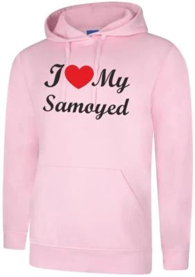I Love My Samoyed Dog Gift Present Unisex Hoody Hoodie Hooded Sweatshirt - Image 1 of 2