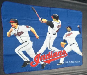 NEW Cleveland Indians 58x44 Fleece Throw Blanket Baseball MLB Vintage - Picture 1 of 3