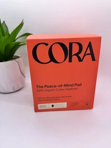 Cora Organic Piece Of Mind Period Pads Comfort Organic Cotton (32 Count Total) - Picture 1 of 4