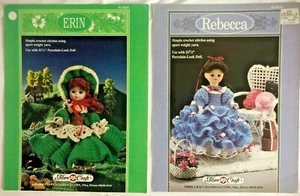 2 Porcelain-look Erin & Rebecca Dolls Clothing Crochet Patterns Books 11-1/2" - Picture 1 of 1