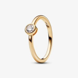 *BRAND NEW* Pandora Era Bezel 14k Yellow Gold Lab-Grown Diamond Ring 152900C01 - Picture 1 of 3