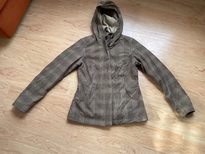 Винтажный женщин Patagonia ветрозащитная куртка Дарья коричневый клетку Polartech флисовая подкладка - Изображение 1 из 4