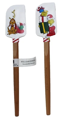 Williams Sonoma Mini Grinch Spatula Set of 2 Brand New Christmas 8 3/4" Spatulas - Image 1 of 4