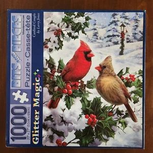 Rompecabezas de 1000 piezas Glitter Magic ''PAREJA CARDINAL'' #43105 - Imagen 1 de 11
