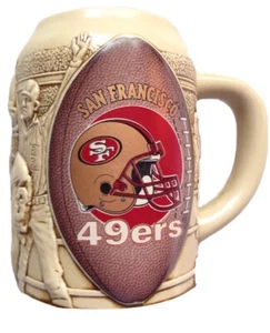 1980s 1990s SAN FRANCISCO 49ERS FOOTBALL TEAM BEER STEIN MUG - Bild 1 von 4