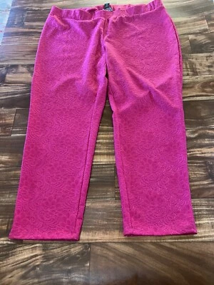 Ashley Stewart Encaje Superpuesto Ropa de Trabajo/Pantalones Pierna Cónica Legging Talla 26/28 Foto 1 de 4