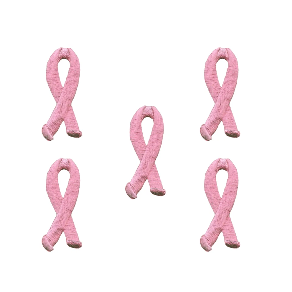 Breast Cancer Patches (5-Pack) Awareness Embroidered Iron On Patch Appliques - Image 1 of 3