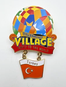 Disney WDW Epcot Millennium Village Turkey Cast Member Flag Country Dangle Pin - Picture 1 of 4