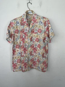 Camicia uomo J Crew media 100% lino floreale tropicale hawaiana preppy con bottoni - Foto 1 di 6