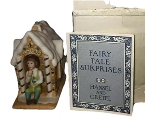Franklin Mint Vintage Porcelain Fairy Tale Figurine Hansel Gretel 2pc - Picture 1 of 13