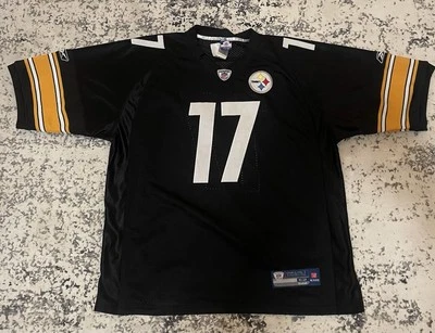 复古 Mike Wallace 匹兹堡钢人队 #17 缝制球衣 52 XL 锐步 — 第 1/4 张图片