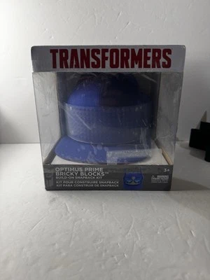 Optimus Prime Bricky Blocks Build-On Snapback Hat w/ 122 Pcs Transformers Hasbro - Image 1 of 4