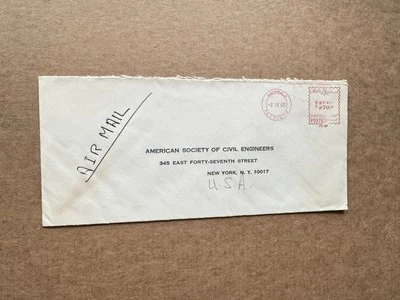 Líbano 1965 Cubierta de medidor + Tipo de medidor #1 + PB167 + Ingenieros civiles de la Sociedad Americana Foto 1 de 3