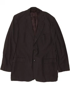 BROOKS BROTHERS Mens Long Blazer Jacket UK 45 2XL Grey Herringbone QO11 - Picture 1 of 3
