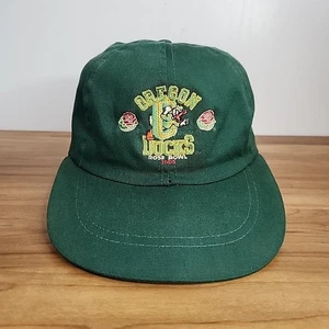 De colección Oregon Ducks 1995 Rose Bowl Pato Donald Sombrero Verde Correa de Cuero Gorra - Imagen 1 de 7