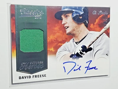 Camiseta deportiva autógrafa David Freese 2014 clásicos héroes de octubre reliquia 22/25 automática #10 Foto 1 de 4