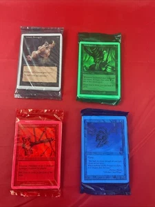 4x MTG 7th Ed Magic Academy Packs Clear Color Promo Packs Magic The Gathering - Picture 1 of 2