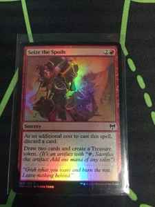 MTG Magic The Gathering Seize The Spoils Foil KHM Red Sorcery Treasure - Picture 1 of 1