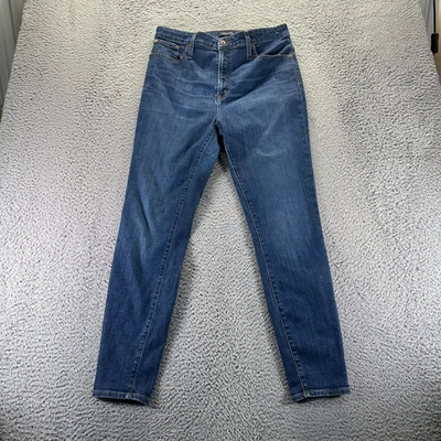 Jeans J.Crew stuzzicadenti donna 32x30 blu cotone denim skinny curvy sbiadito elasticizzato - Immagine 1 di 4