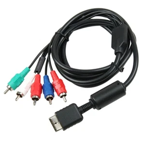 Ypbpr para PS2// Cable AV componente delgado listo para HDTV 5 cables 6 pies negro E5R2 - Imagen 1 de 7