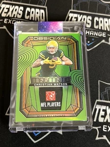 2024 Panini Obsidian Christian Watson Green /5 NFL PLAYERS Green Bay Packers - Picture 1 of 6