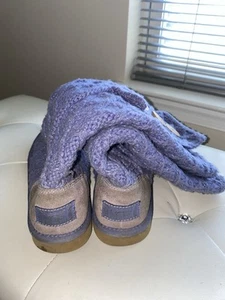 UGG Women’s Cardy Lattice Blue Knit Winter Boot Size US Size: 7 - Picture 1 of 6