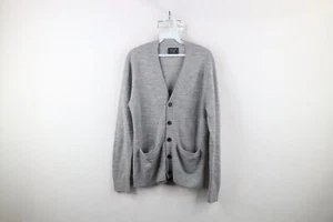 Vintage Y2K Abercrombie & Fitch Mens Small Wool Blend Knit Cardigan Sweater Gray - Picture 1 of 17