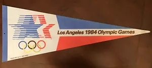 1984 Los Angeles Summer Olympics pennant - Michael Jordan Carl Lewis USA - Picture 1 of 1