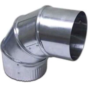 Fully Adjustable, 4" X 90 DEGREE Silver (DE904) Aluminum Dryer Vent Elbow - Picture 1 of 2