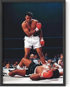 Muhammad Ali Posters - Muhammad Ali Canvas Wall Art in Ring Boxing - Picture 1 of 3