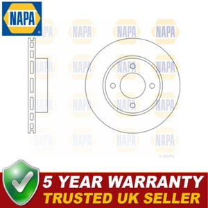 NAPA Front 1x Brake Disc Fits Ford Capri 1981-1987 2.8 1595647 - Picture 1 of 2