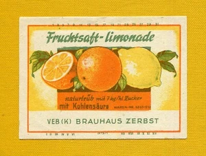 seltenes DDR Etikett Brauhaus Zerbst - Bild 1 von 1