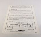 Bose 601 Speaker Fuse Kit Installation Instructions Original 1979